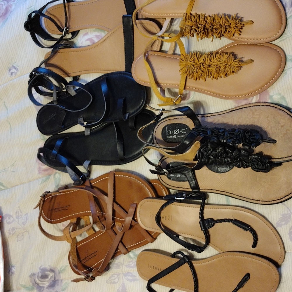 Lot of 6 pr. Sandals size 10